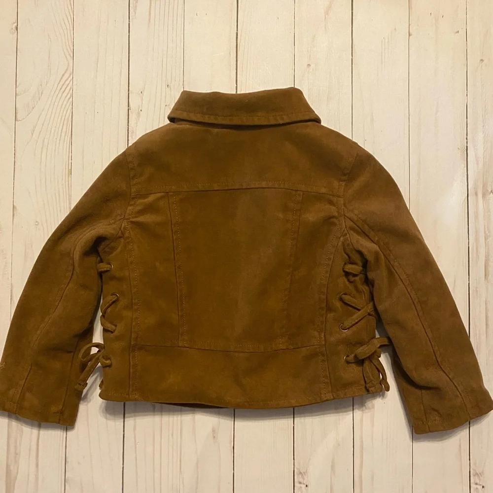 Kids OSHKOSH 2T Brown Suede Biker Style Jacket